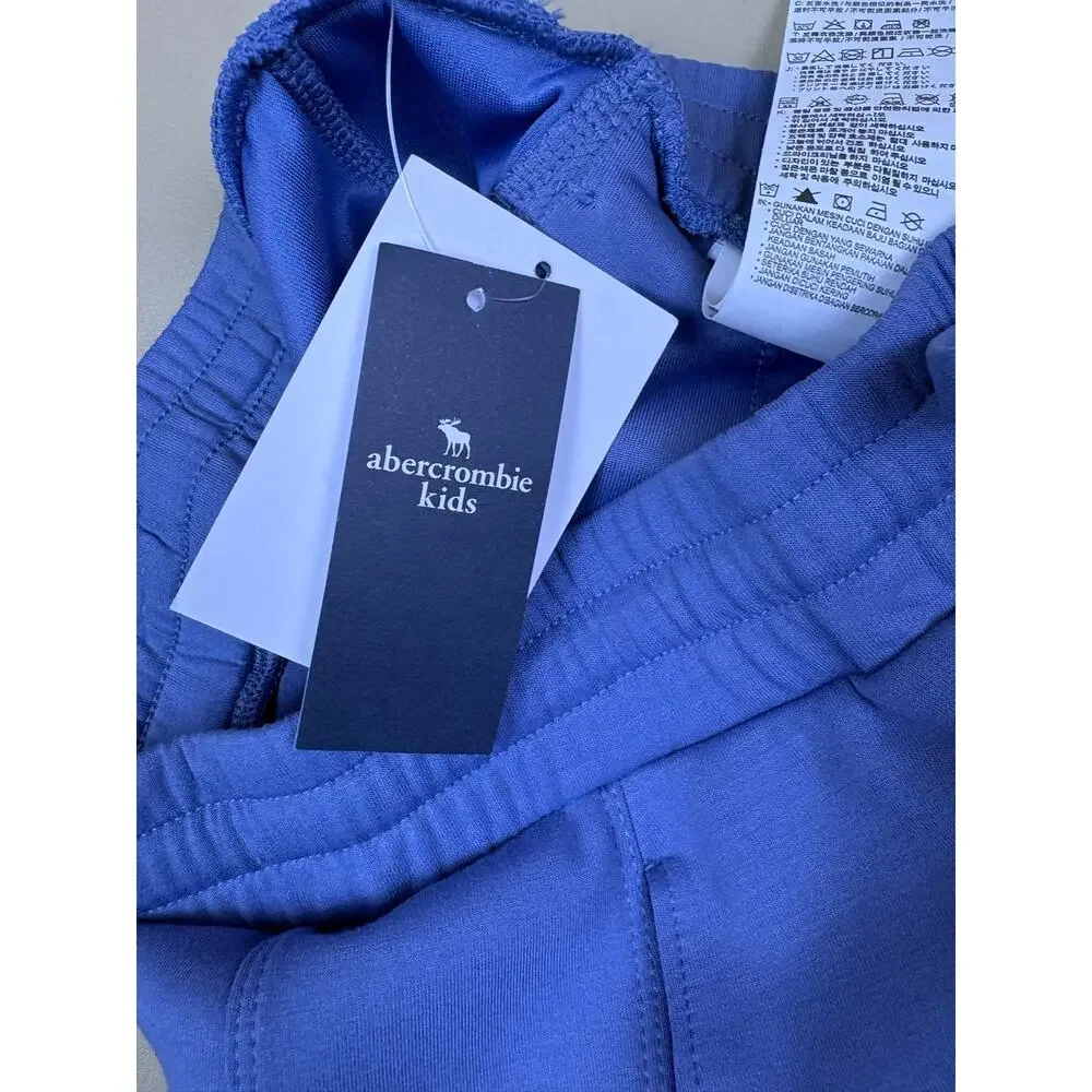 Girls Abercrombie Kids YPB Jogger Pants Size 7/8 Colony Blue Stretch NWT